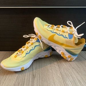 Yellow Nike React Sneakers